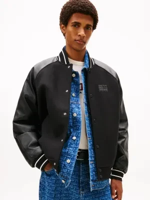 Tommy Jeans Kurtka bomber | Regular Fit | z dodatkiem wełny