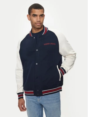 Tommy Jeans Kurtka bomber Varsity DM0DM19237 Granatowy Relaxed Fit