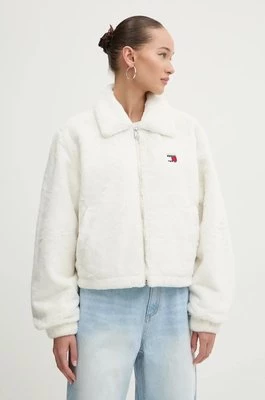 Tommy Jeans kurtka damska kolor beżowy przejściowa oversize DW0DW19523