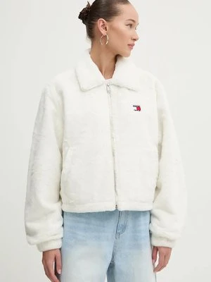 Tommy Jeans kurtka damska kolor beżowy przejściowa oversize DW0DW19523