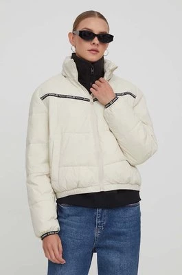 Tommy Jeans kurtka damska kolor beżowy zimowa oversize DW0DW17238