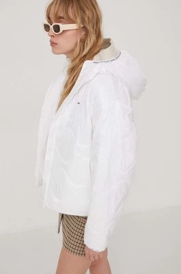 Tommy Jeans kurtka damska kolor biały przejściowa