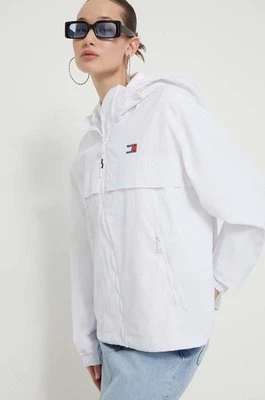 Tommy Jeans kurtka damska kolor biały przejściowa DW0DW17747