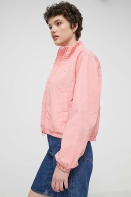 Tommy Jeans kurtka damska kolor różowy przejściowa DW0DW18139