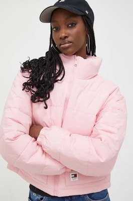 Tommy Jeans kurtka damska kolor różowy zimowa oversize DW0DW17435