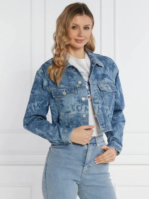 Tommy Jeans Kurtka jeansowa | Cropped Fit niebieski