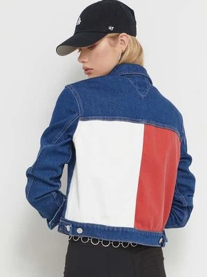 Tommy Jeans kurtka jeansowa damska kolor granatowy przejściowa