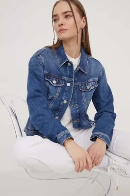 Tommy Jeans kurtka jeansowa damska kolor niebieski przejściowa DW0DW16986