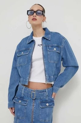 Tommy Jeans kurtka jeansowa damska kolor niebieski przejściowa DW0DW17656