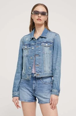 Tommy Jeans kurtka jeansowa damska kolor niebieski przejściowa DW0DW17660