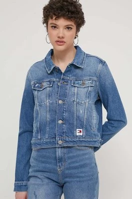 Tommy Jeans kurtka jeansowa damska kolor niebieski przejściowa DW0DW17653