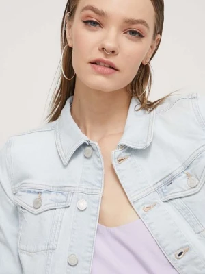Tommy Jeans kurtka jeansowa damska kolor niebieski przejściowa DW0DW17659