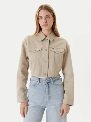 Tommy Jeans Kurtka jeansowa Flag DW0DW21431 Beżowy Regular Fit