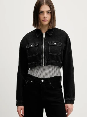 Tommy Jeans kurtka jeansowa kolor czarny DW0DW22523