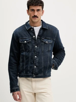 Tommy Jeans kurtka jeansowa kolor granatowy przejściowa DM0DM21970