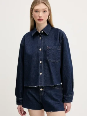 Tommy Jeans kurtka jeansowa kolor granatowy przejściowa oversize DW0DW20567