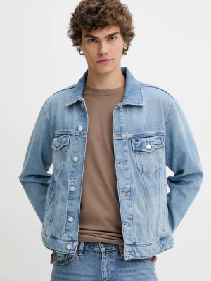 Tommy Jeans kurtka jeansowa kolor niebieski przejściowa DM0DM21916