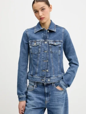 Tommy Jeans kurtka jeansowa kolor niebieski przejściowa DW0DW20120
