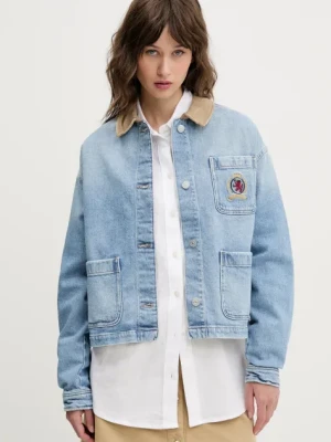 Tommy Jeans kurtka jeansowa kolor niebieski przejściowa DW0DW20568