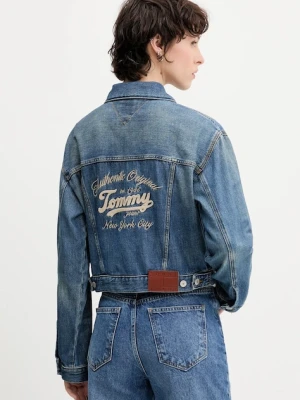 Tommy Jeans kurtka jeansowa kolor niebieski przejściowa DW0DW21061