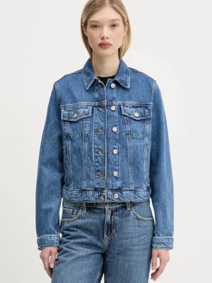 Tommy Jeans kurtka jeansowa kolor niebieski przejściowa DW0DW21414