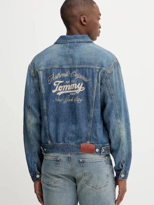 Tommy Jeans kurtka jeansowa kolor niebieski przejściowa oversize DM0DM21724