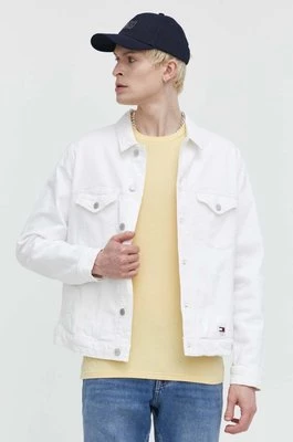 Tommy Jeans kurtka jeansowa męska kolor biały przejściowa DM0DM18780