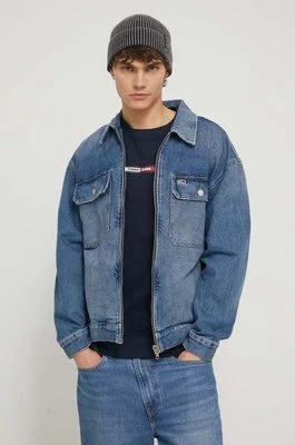 Tommy Jeans kurtka jeansowa męska kolor niebieski przejściowa oversize DM0DM18777