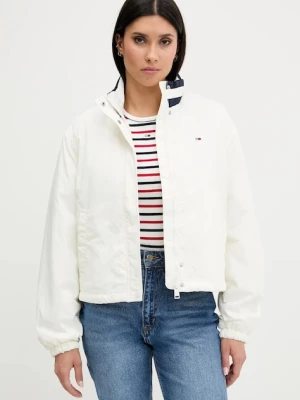 Tommy Jeans kurtka kolor beżowy przejściowa oversize DW0DW21436