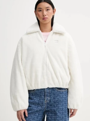 Tommy Jeans kurtka kolor beżowy przejściowa oversize DW0DW21669