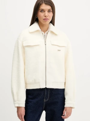 Tommy Jeans kurtka kolor beżowy przejściowa oversize DW0DW22048