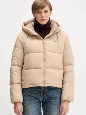 Tommy Jeans kurtka kolor beżowy zimowa DW0DW21625