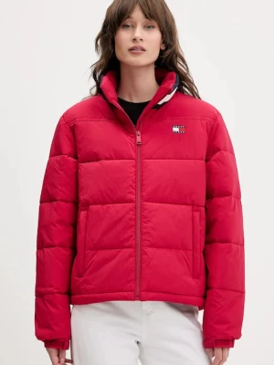 Tommy Jeans kurtka kolor bordowy zimowa DW0DW21621