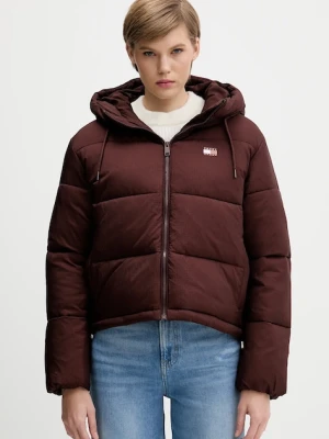 Tommy Jeans kurtka kolor brązowy zimowa DW0DW21625