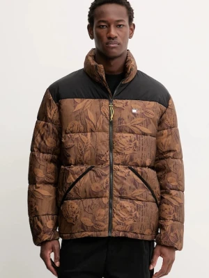 Tommy Jeans kurtka kolor brązowy zimowa oversize DM0DM22037