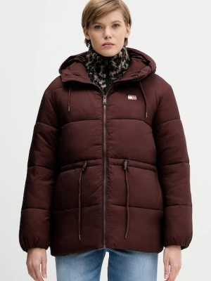 Tommy Jeans kurtka kolor brązowy zimowa oversize DW0DW21626