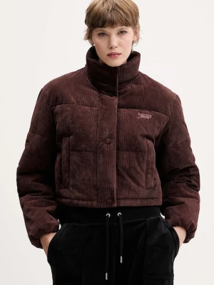 Tommy Jeans kurtka kolor brązowy zimowa oversize DW0DW21658