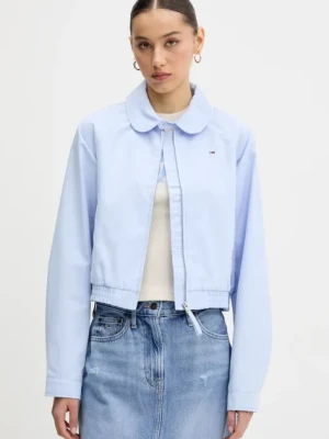 Tommy Jeans kurtka kolor niebieski przejściowa DW0DW20403