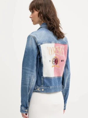 Tommy Jeans kurtka kolor niebieski przejściowa DW0DW20570