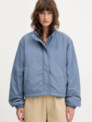 Tommy Jeans kurtka kolor niebieski przejściowa oversize DW0DW21436