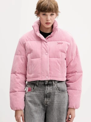 Tommy Jeans kurtka kolor różowy zimowa oversize DW0DW21658