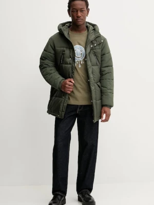 Tommy Jeans kurtka kolor zielony zimowa oversize DM0DM22249