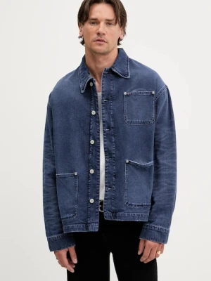 Tommy Jeans kurtka koszulowa kolor granatowy przejściowa DM0DM21833