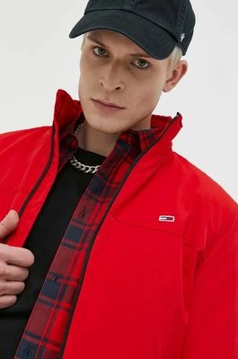 Tommy Jeans kurtka męska kolor czerwony przejściowa