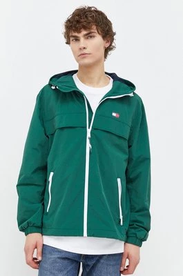 Tommy Jeans kurtka męska kolor zielony przejściowa DM0DM17983