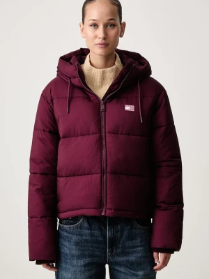 Tommy Jeans kurtka pikowana damska bordowy