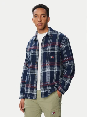 Tommy Jeans Kurtka przejściowa Check DM0DM23135 Granatowy Regular Fit
