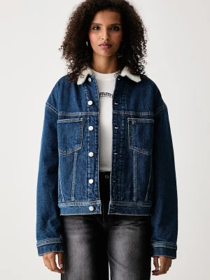 Tommy Jeans kurtka przejściowa damska jeansowa niebieski