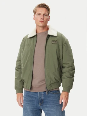 Tommy Jeans Kurtka przejściowa Flag Aviator DM0DM23499 Zielony Regular Fit