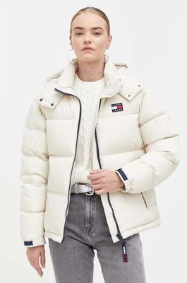 Tommy Jeans kurtka puchowa damska kolor beżowy zimowa DW0DW14661